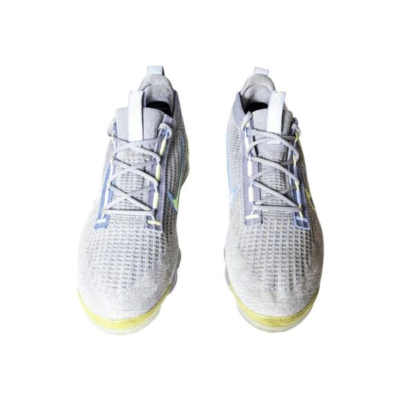 NIKE Air VaporMax 2021 FK "Grey Light Liquid Lime" Running Shoes Size 10 - Picture 4 of 15